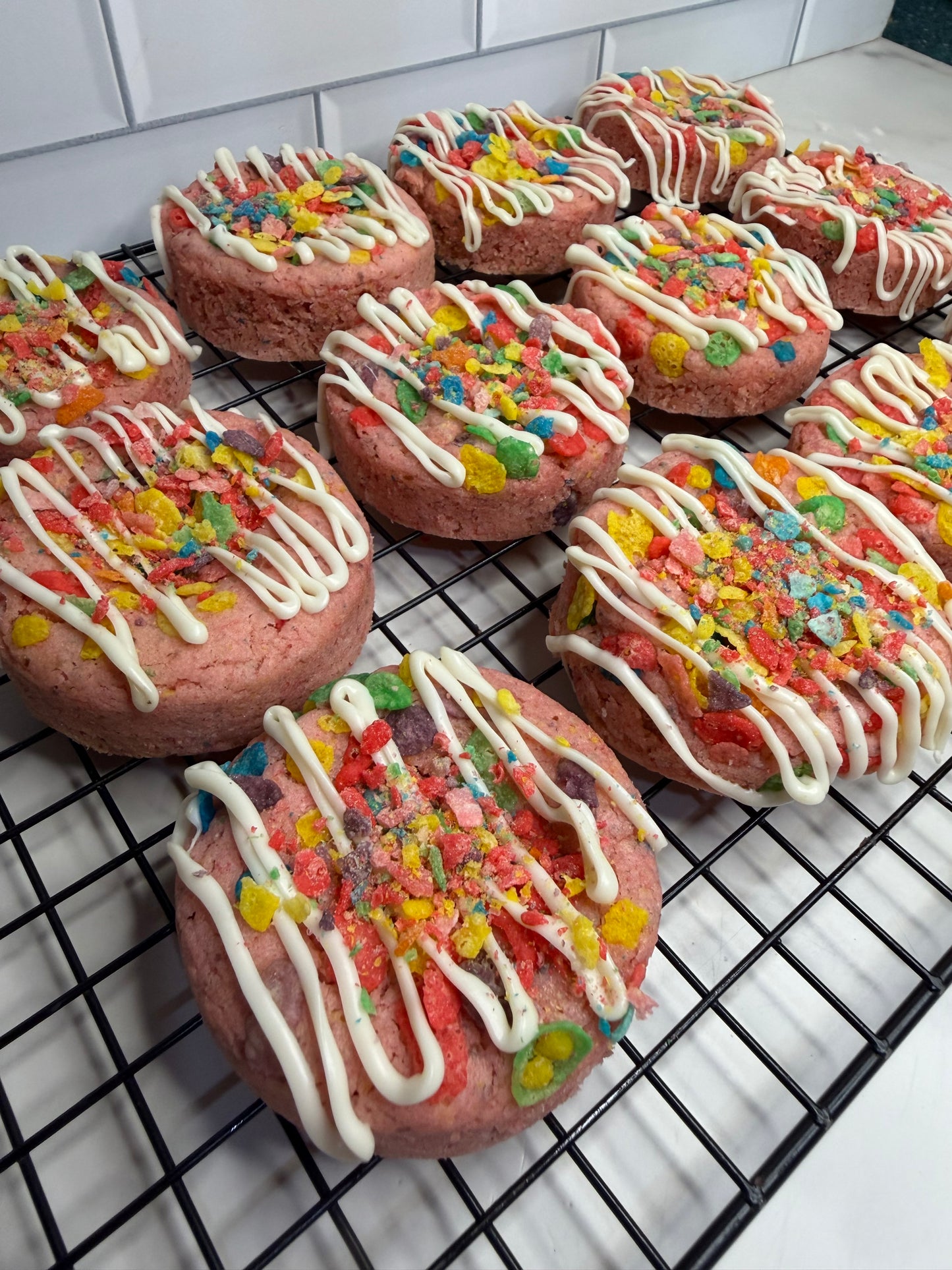 Strawberry Fruity Pebbles Lactation Cookies
