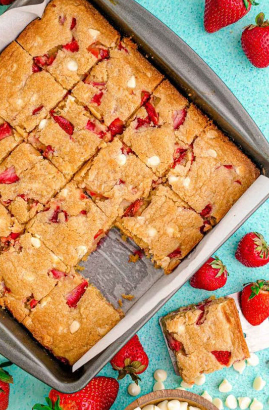 Strawberry Cream Lactation Blondies (DF)